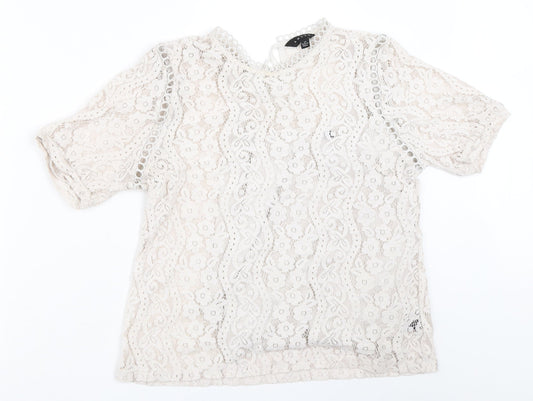 Womens UK Size M ADIVA Ivory Basic Blouse