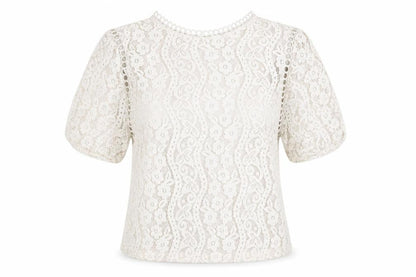 Womens UK Size M ADIVA Ivory Basic Blouse