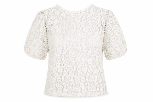 Front view of ADIVA women’s ivory basic blouse, size M