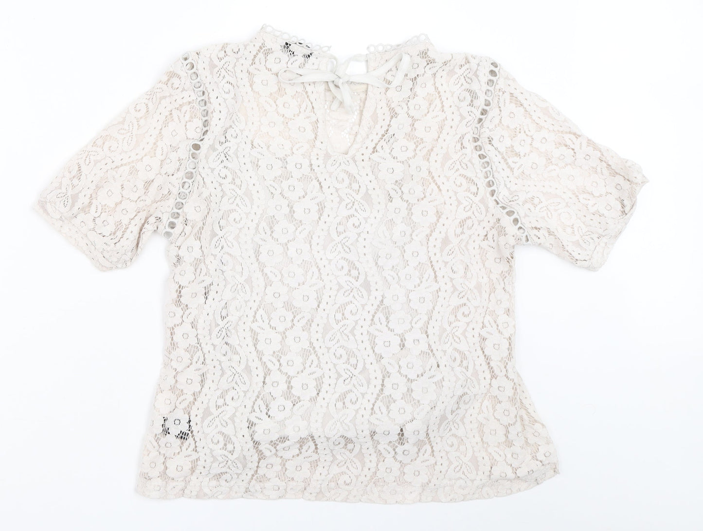 Womens UK Size M ADIVA Ivory Basic Blouse