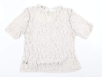 Womens UK Size M ADIVA Ivory Basic Blouse