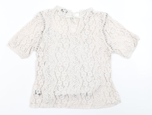 Womens UK Size M ADIVA Ivory Basic Blouse