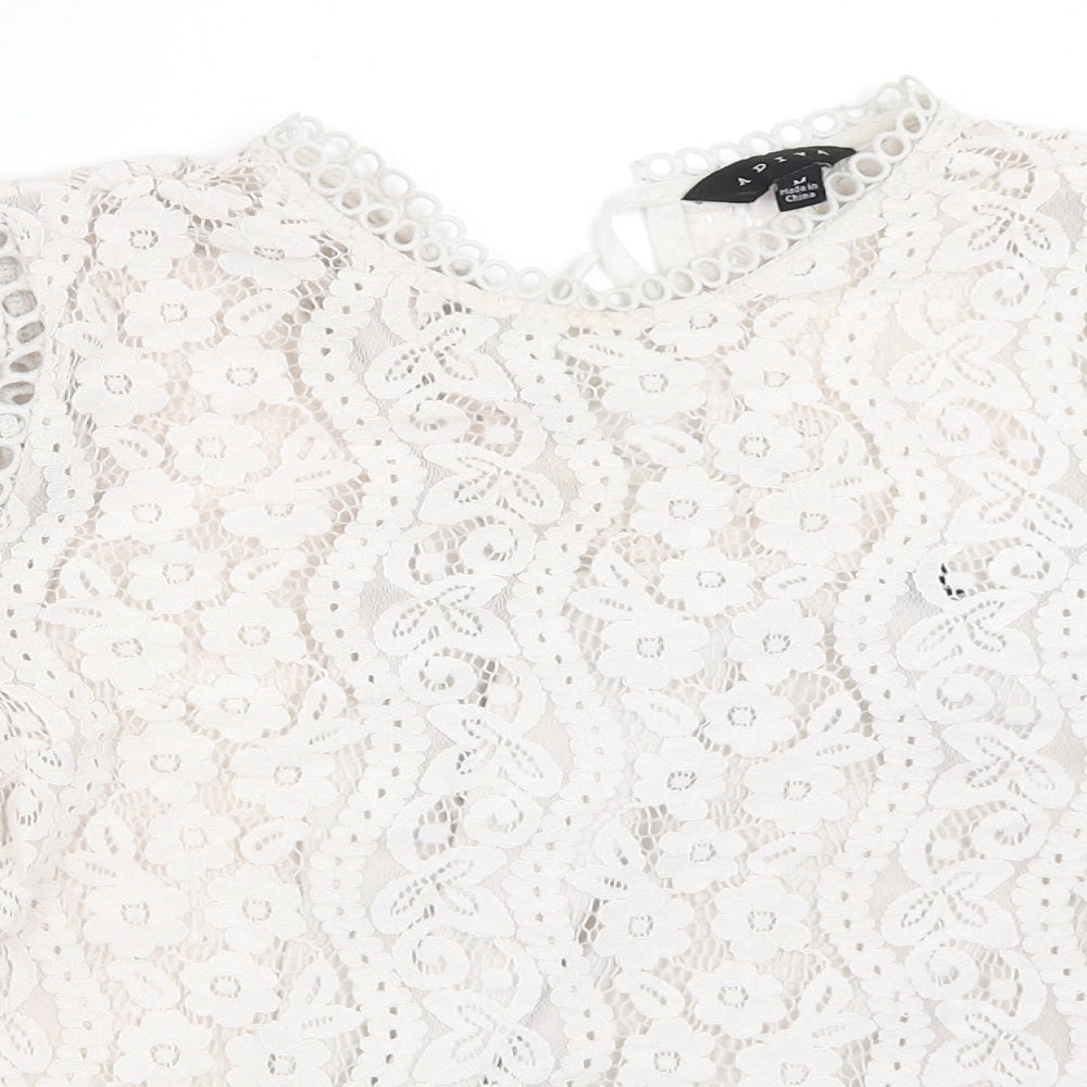 Womens UK Size M ADIVA Ivory Basic Blouse