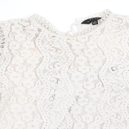 Womens UK Size M ADIVA Ivory Basic Blouse