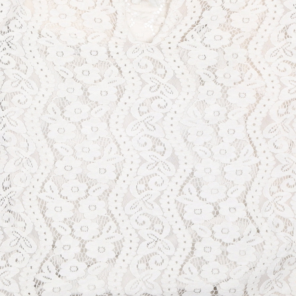 Womens UK Size M ADIVA Ivory Basic Blouse