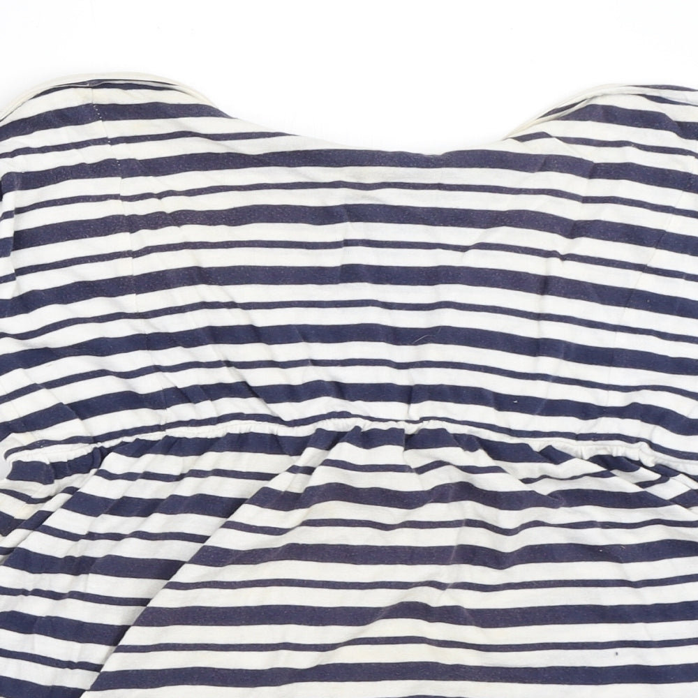 Womens UK Size L INSIDE Blue Basic T-Shirt