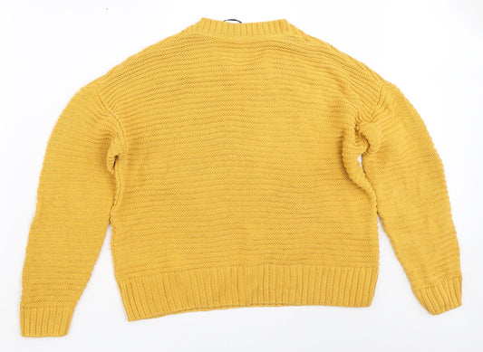 Womens UK Size M H&M Yellow Pullover Jumper