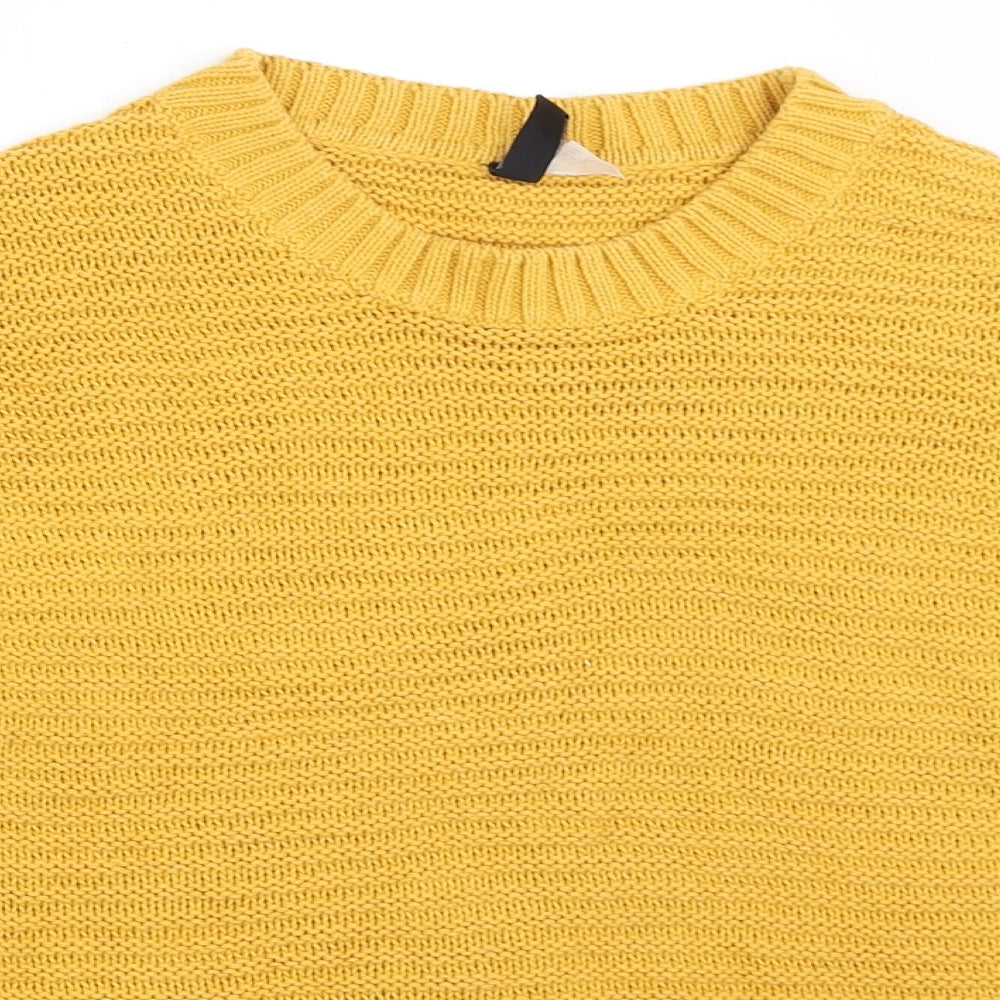 Womens UK Size M H&M Yellow Pullover Jumper