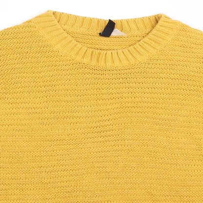 Womens UK Size M H&M Yellow Pullover Jumper