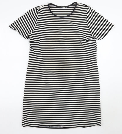 Quiz Womens White Striped  A-Line  Size 12