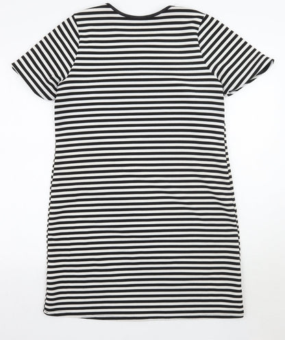Quiz Womens White Striped  A-Line  Size 12