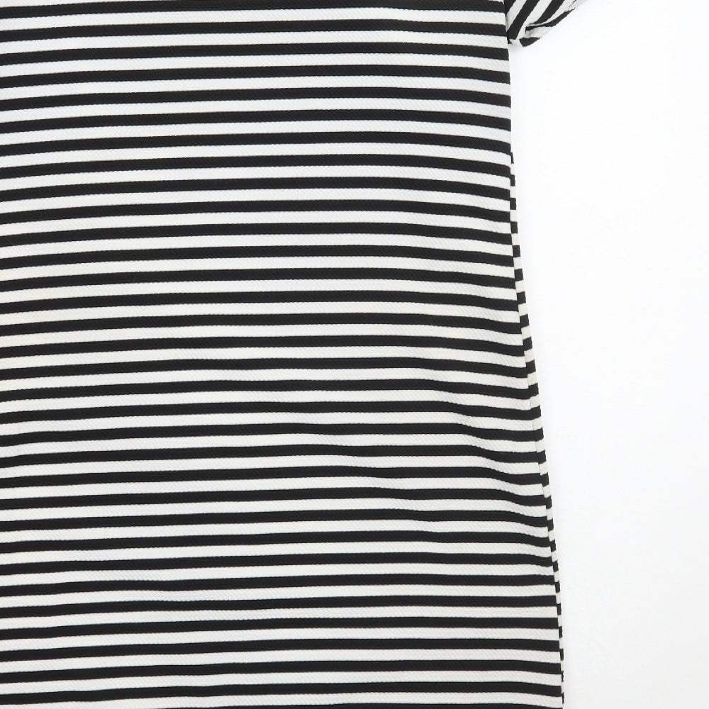 Quiz Womens White Striped  A-Line  Size 12