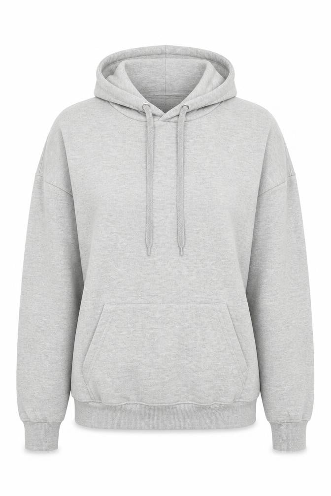 Front view of Nasty Gal women’s grey pullover hoodie, size XS