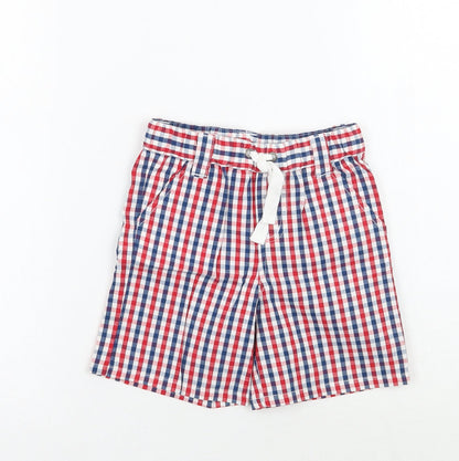 Disney Boys Red Check  Capri Trousers Size 9-12 Months