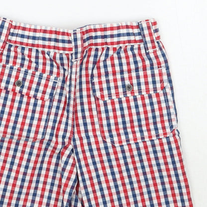 Disney Boys Red Check  Capri Trousers Size 9-12 Months
