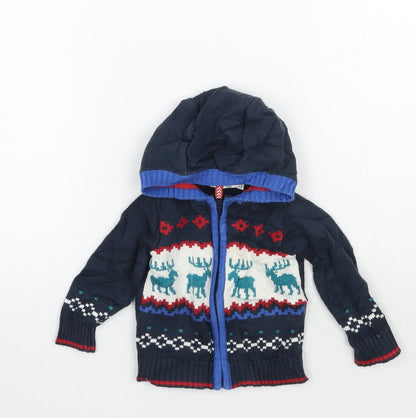 M&Co Boys Blue   Jacket Coatigan Size 9-12 Months