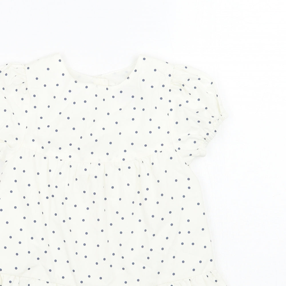 Primark Girls White Polka Dot  A-Line  Size 18-24 Months