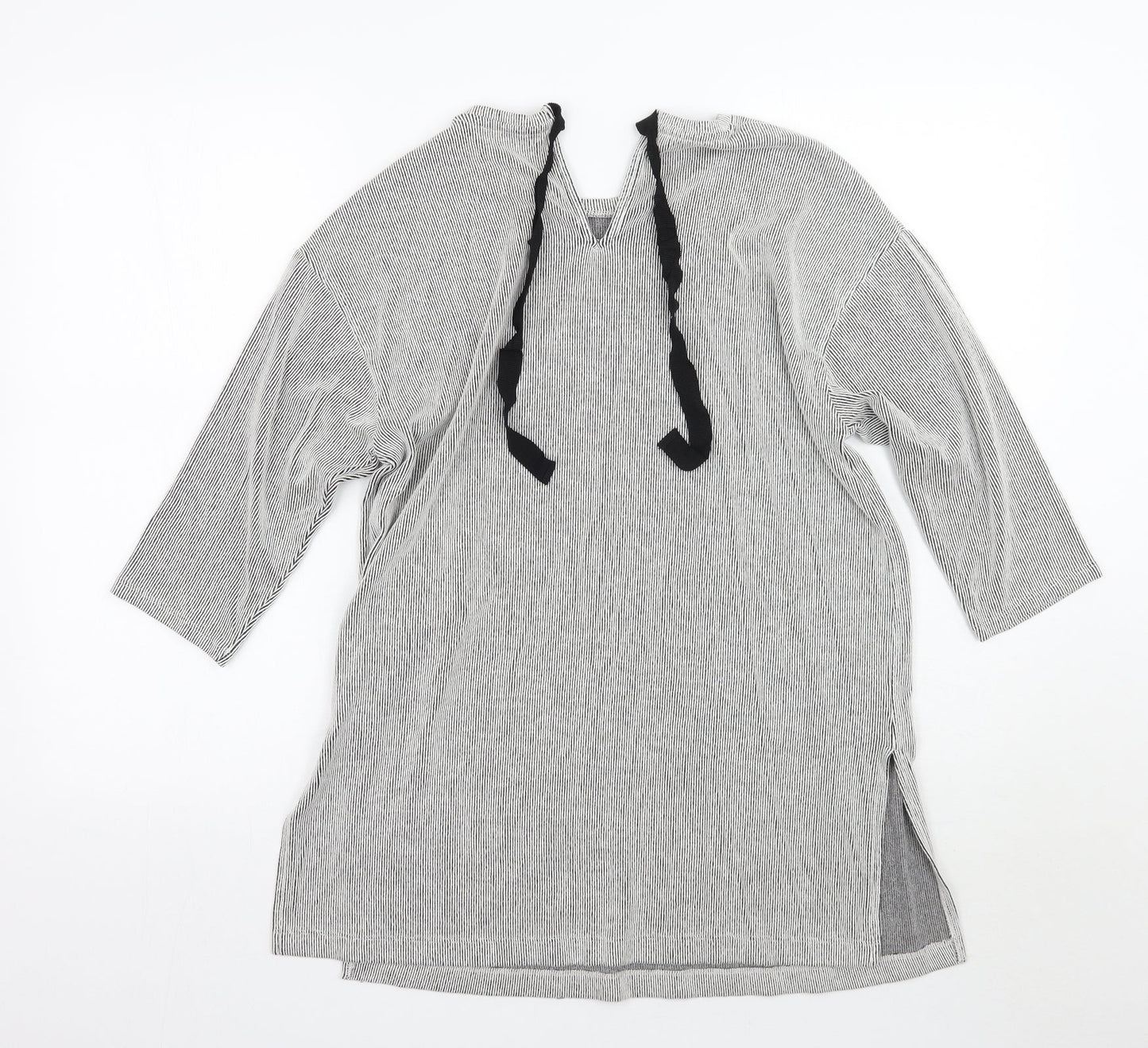 F&F Womens Grey Striped  Pullover Jumper Size 12