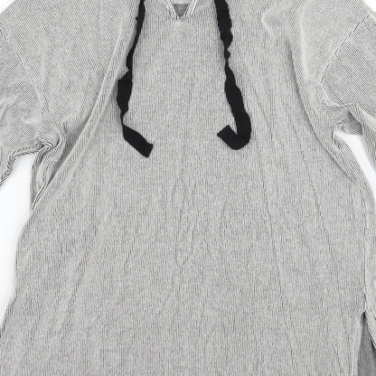 F&F Womens Grey Striped  Pullover Jumper Size 12