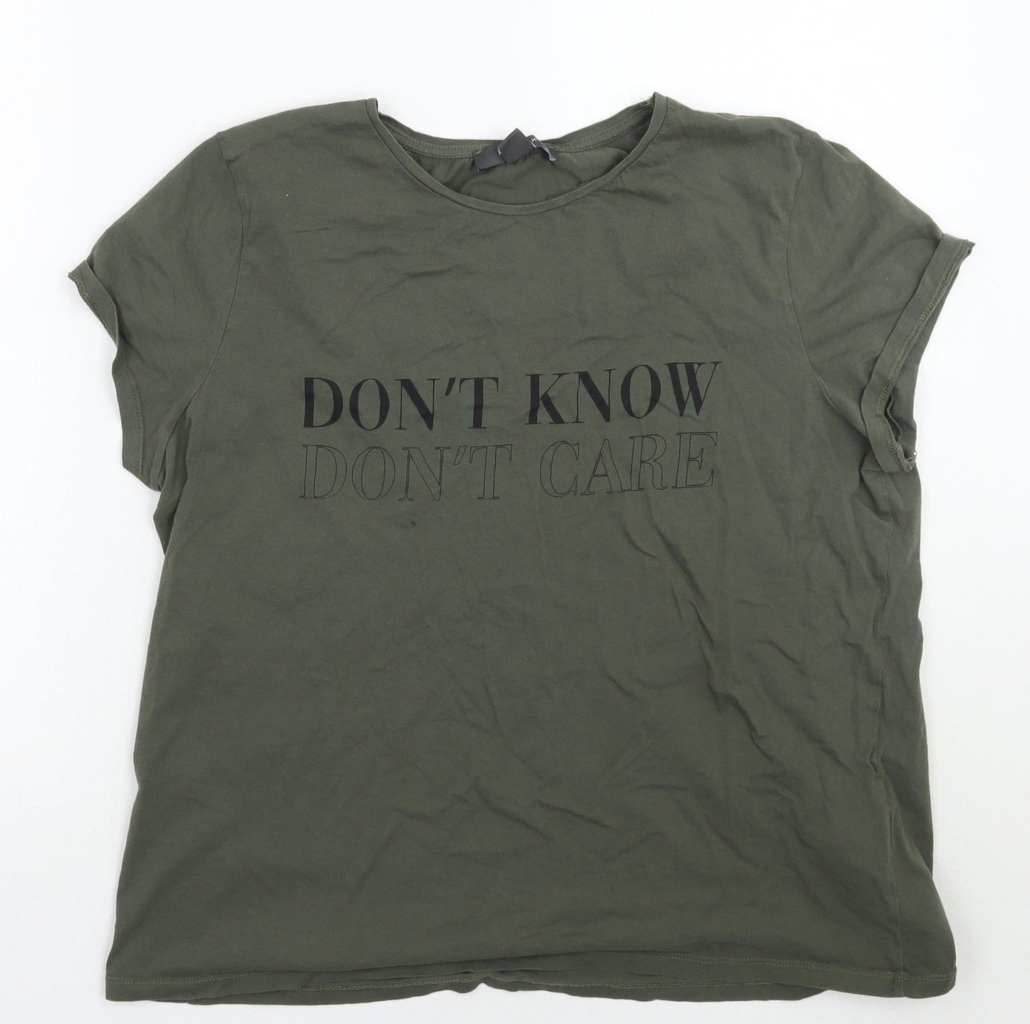 Primark Womens Green   Basic T-Shirt Size L