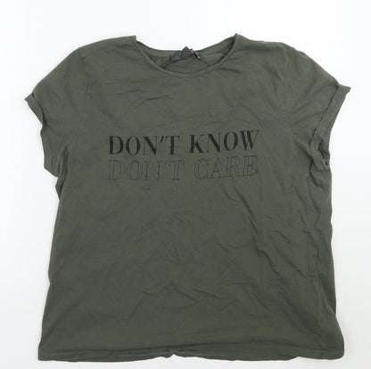 Primark Womens Green   Basic T-Shirt Size L