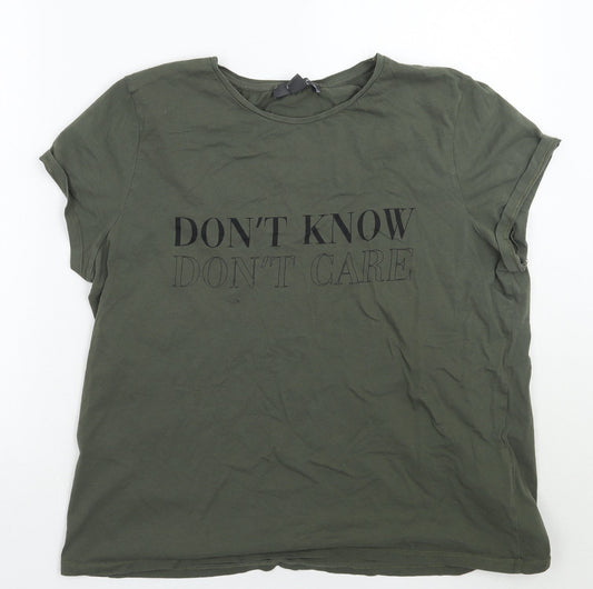 Primark Womens Green   Basic T-Shirt Size L