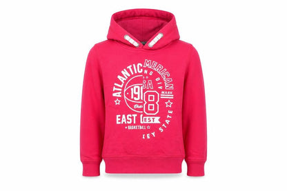 Front view of George boys’ red pullover hoodie, size 6-7, years - atlantic mericans