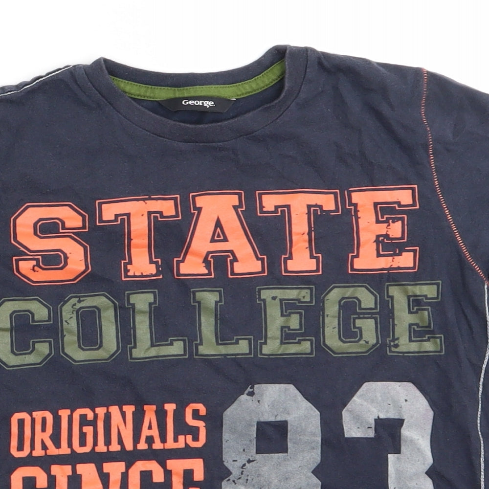 George Boys Blue   Basic T-Shirt Size 8-9 Years  - State College