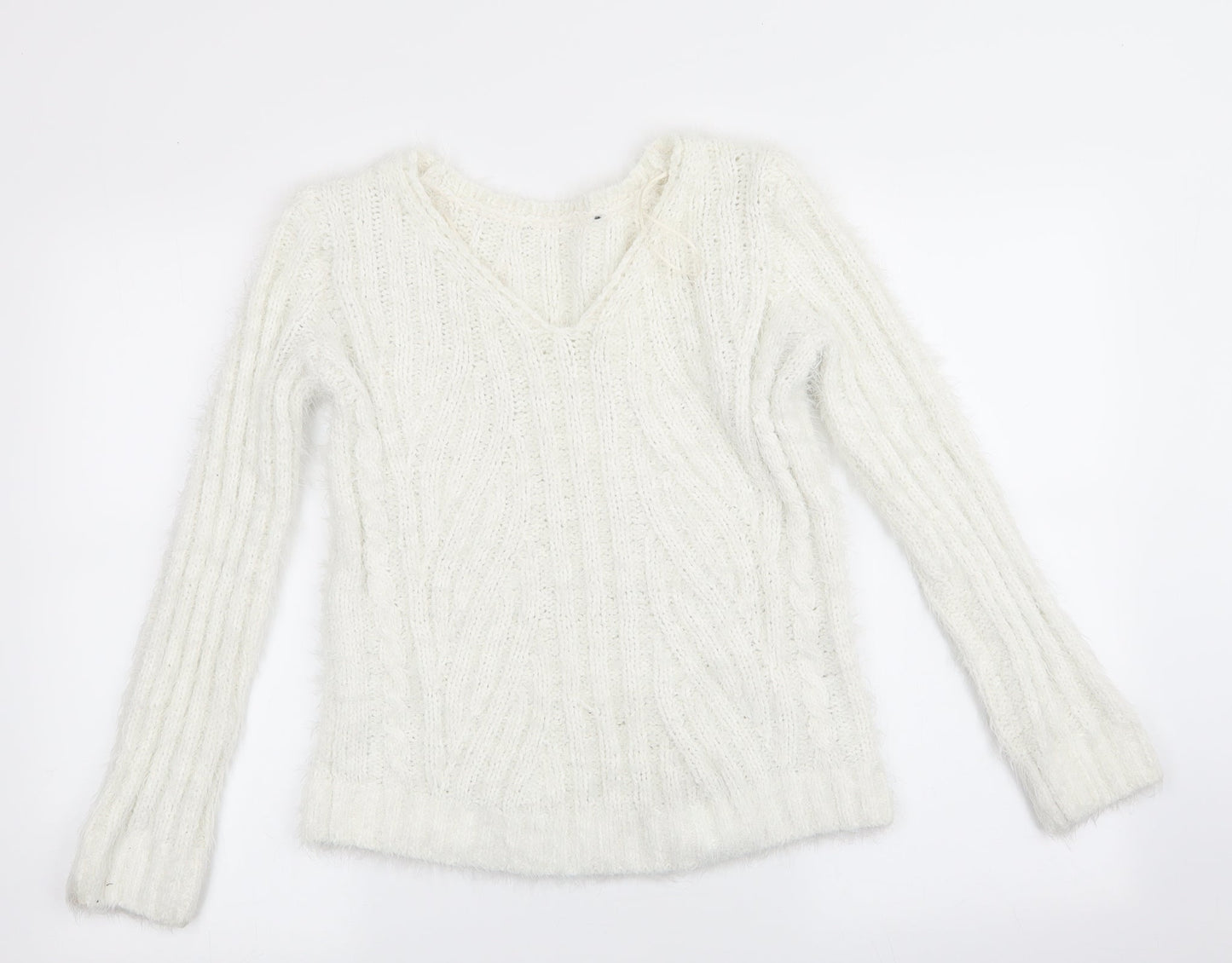 Womens UK Size XS Marks and Spencer Ivory Pullover Jumper