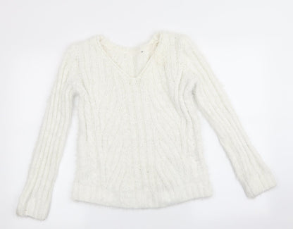 Womens UK Size XS Marks and Spencer Ivory Pullover Jumper