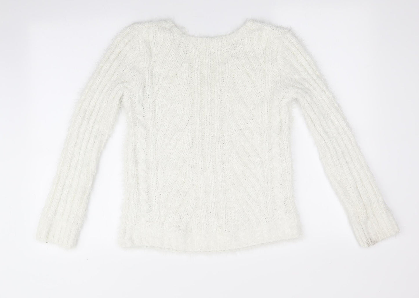 Womens UK Size XS Marks and Spencer Ivory Pullover Jumper