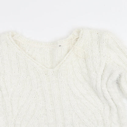 Womens UK Size XS Marks and Spencer Ivory Pullover Jumper
