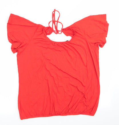 George Womens Orange   Tunic T-Shirt Size 12  - V Back Neck
