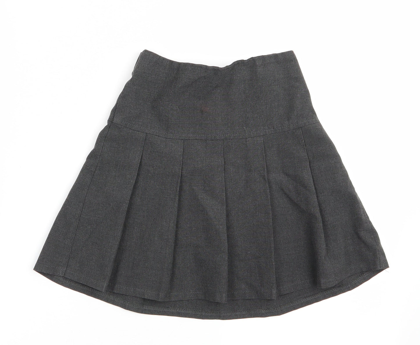 Marks and Spencer Girls Grey   A-Line Skirt Size 6-7 Years - Drop waist school skirt