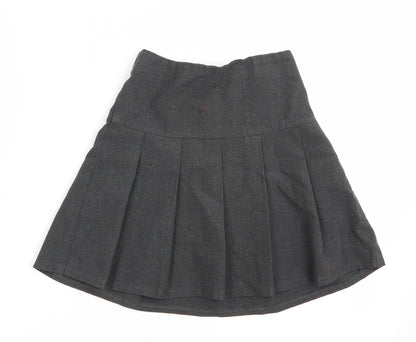 Marks and Spencer Girls Grey   A-Line Skirt Size 6-7 Years - Drop waist school skirt