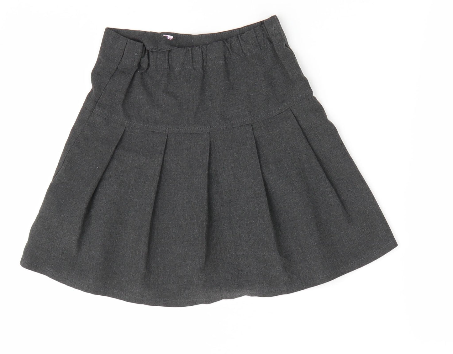 Marks and Spencer Girls Grey   A-Line Skirt Size 6-7 Years - Drop waist school skirt