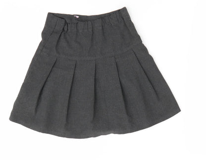 Marks and Spencer Girls Grey   A-Line Skirt Size 6-7 Years - Drop waist school skirt