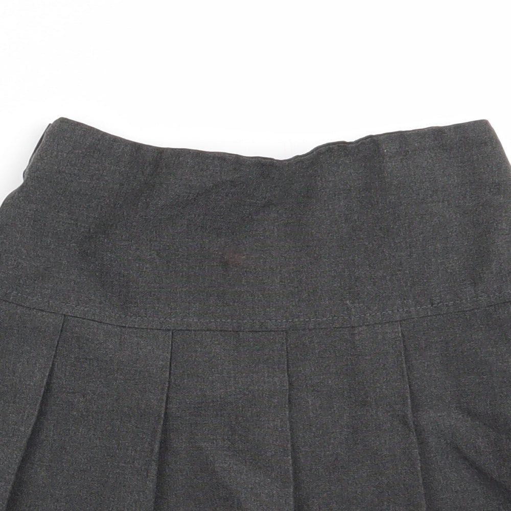 Marks and Spencer Girls Grey   A-Line Skirt Size 6-7 Years - Drop waist school skirt