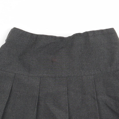 Marks and Spencer Girls Grey   A-Line Skirt Size 6-7 Years - Drop waist school skirt