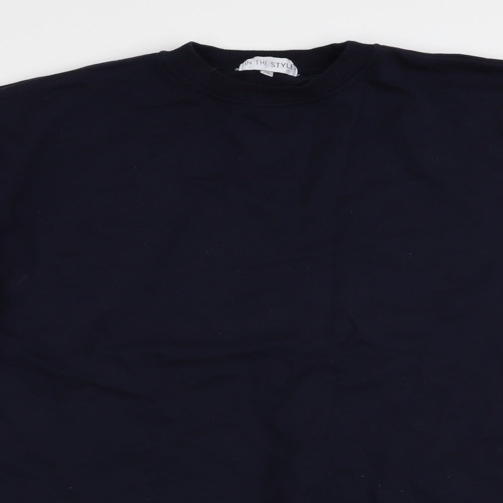 In the Style Womens Blue   Pullover Sweatshirt Size 10  - Longline Sweatshirt