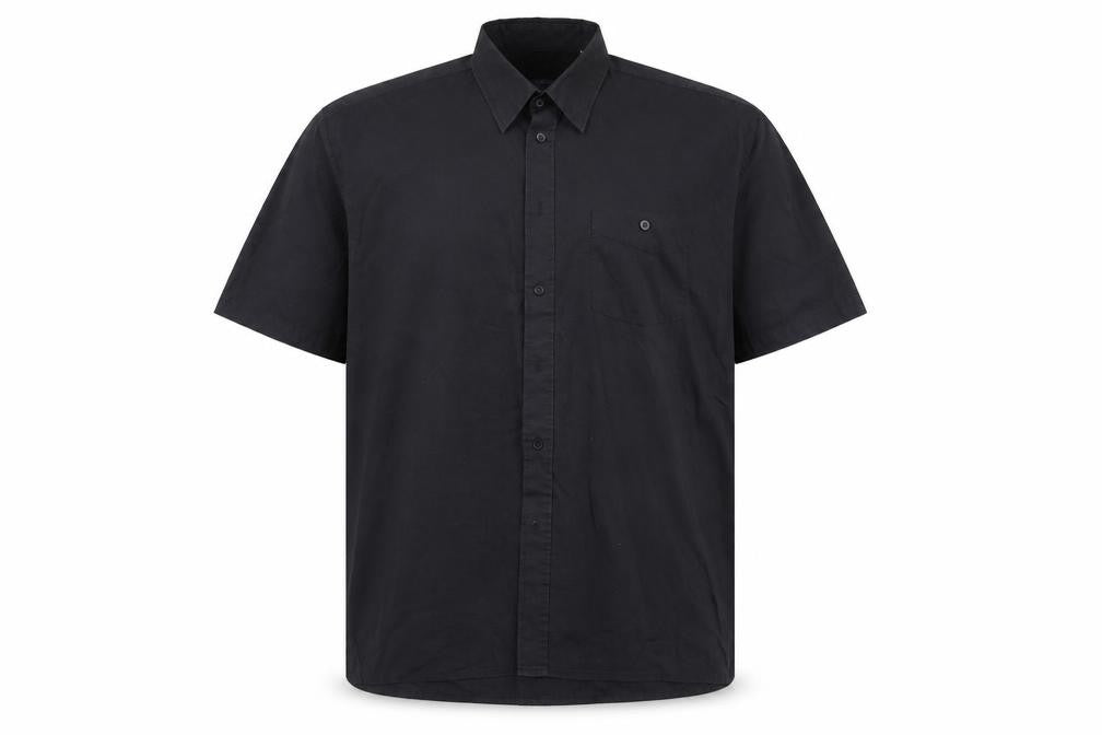 Mens UK Size XL Lorenzzo Black  Button-Up Short Sleeve Casual Shirt