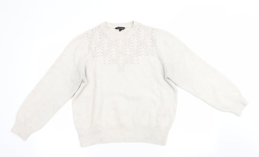 Peacocks Womens Ivory   Pullover Jumper Size M  - Pale Oatmeal Colour