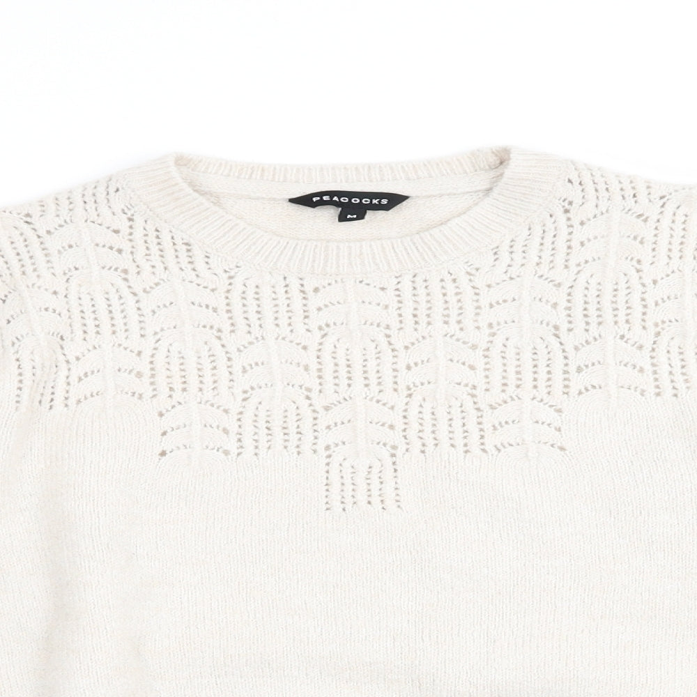 Peacocks Womens Ivory   Pullover Jumper Size M  - Pale Oatmeal Colour