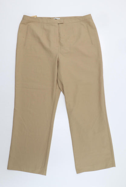 Canvas Womens Beige   Dress Pants Trousers Size 20 L30 in