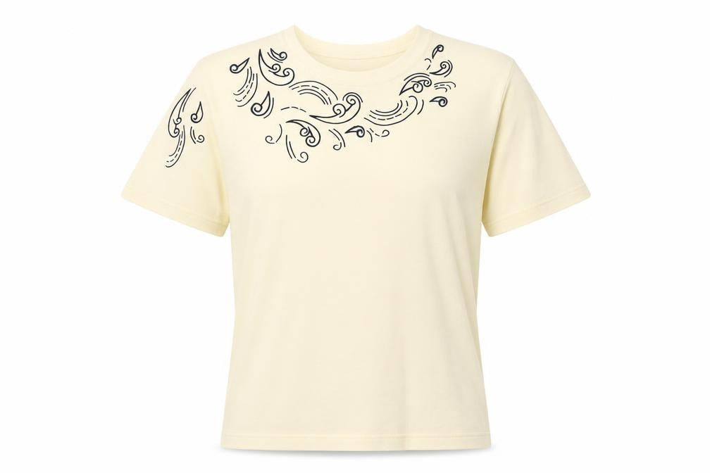 Womens UK Size L Poppy Beige Basic T-Shirt