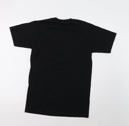 Mens UK Size S Fruit of the Loom Black  T-Shirt