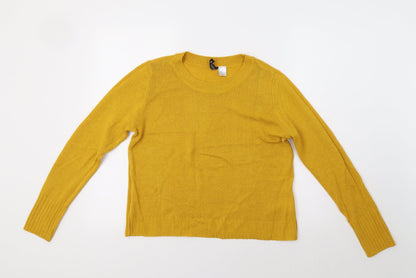 H&M Womens Yellow   Pullover Jumper Size S