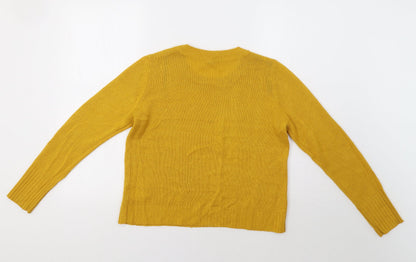 H&M Womens Yellow   Pullover Jumper Size S