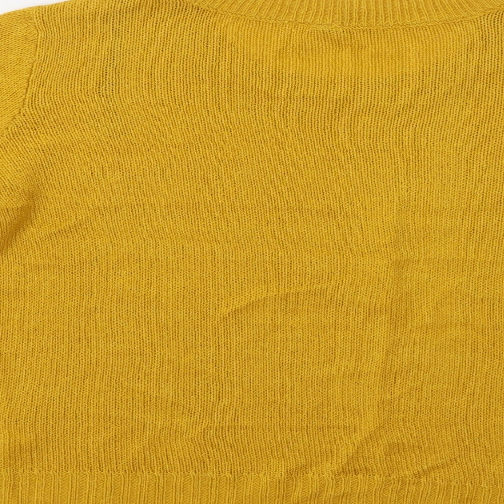 H&M Womens Yellow   Pullover Jumper Size S
