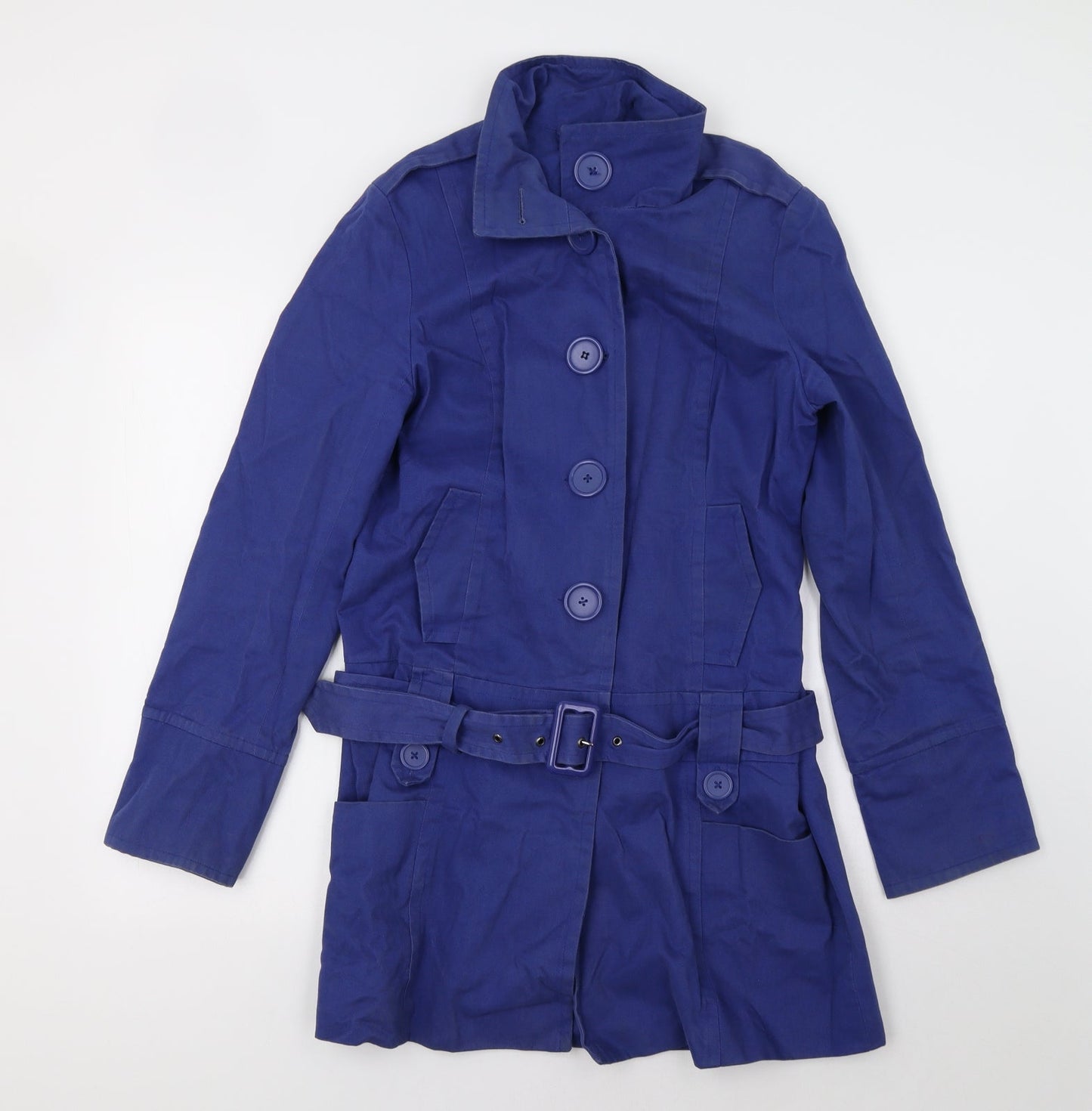 New Looki Womens Blue   Pea Coat Coat Size 12